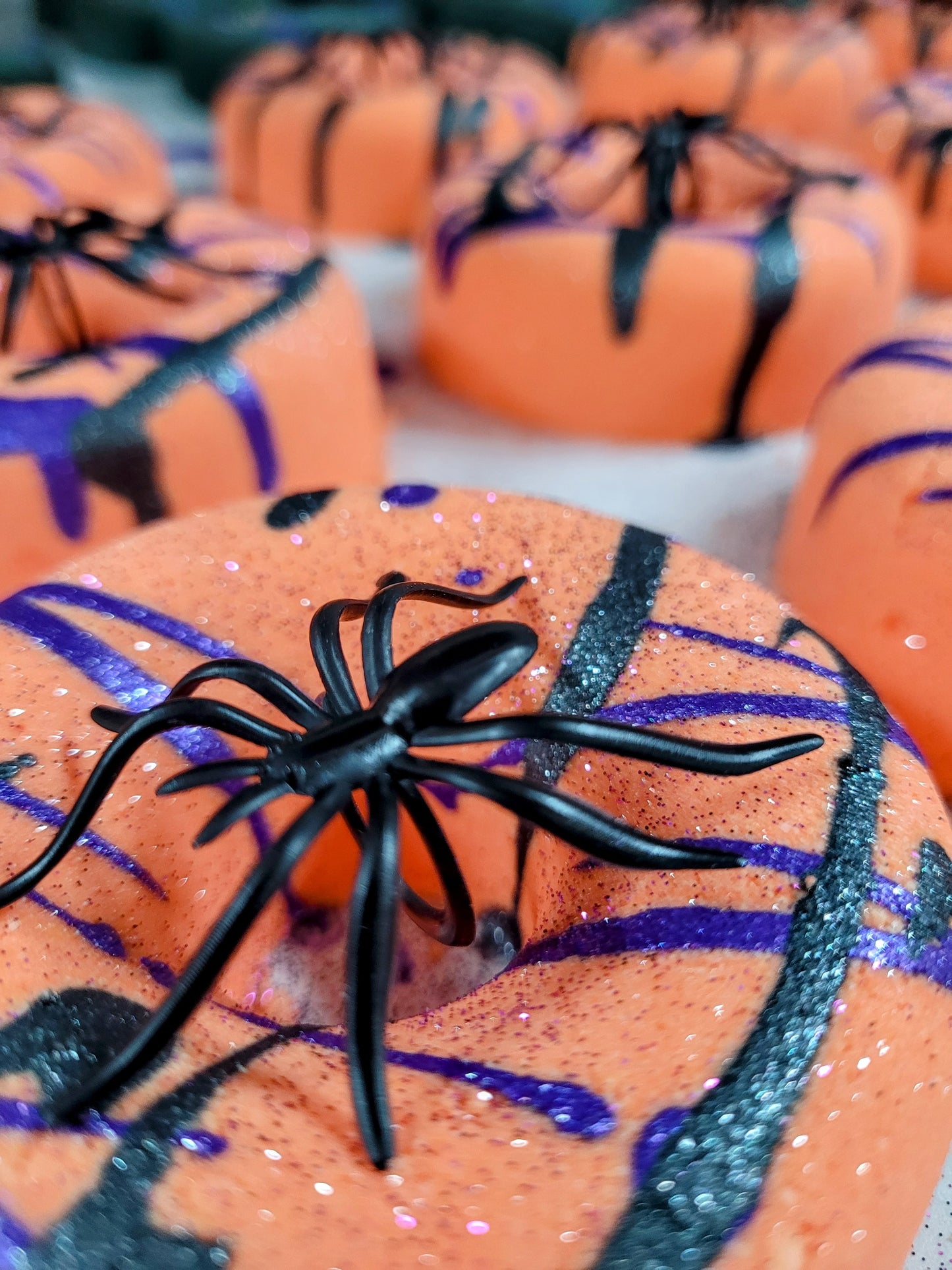 Spooktacular Soak with Our Spider Donut Bath Bomb!