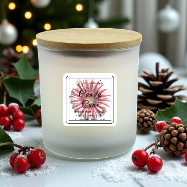 Holiday Cheer in a Jar: Candy Cane Candle