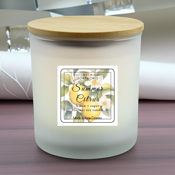 Summer Citrus Coconut Soy Candle