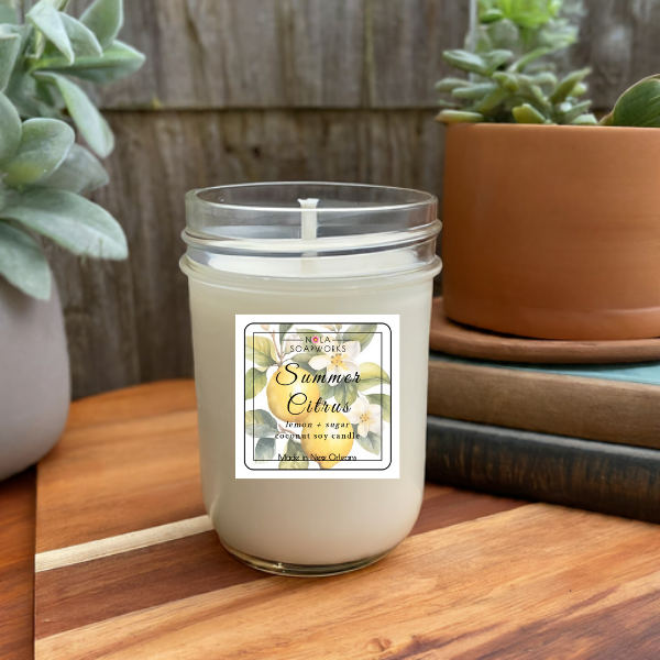 Summer Citrus Coconut Soy Candle