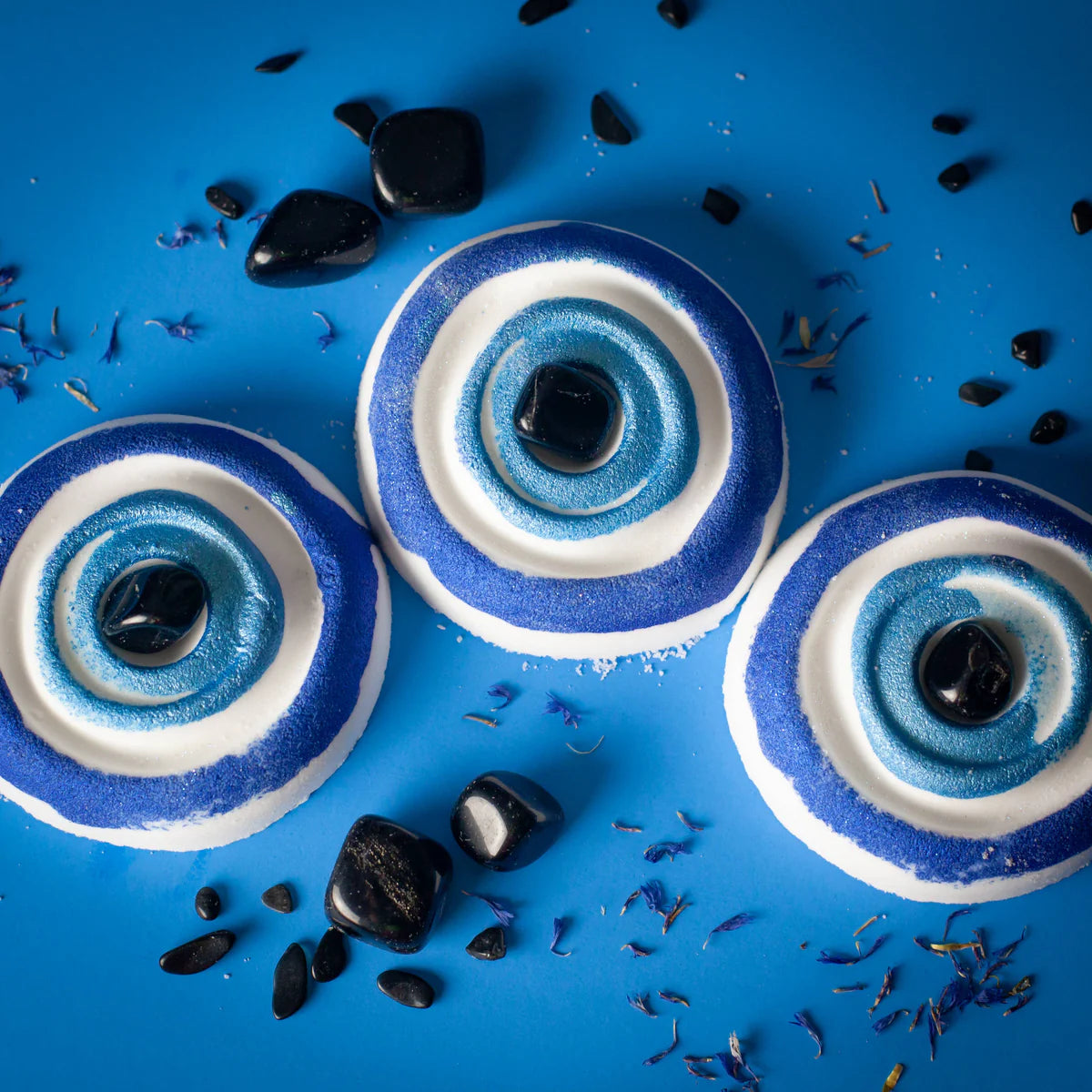 Obsidian Crystal Evil Eye Protection Bath Bomb