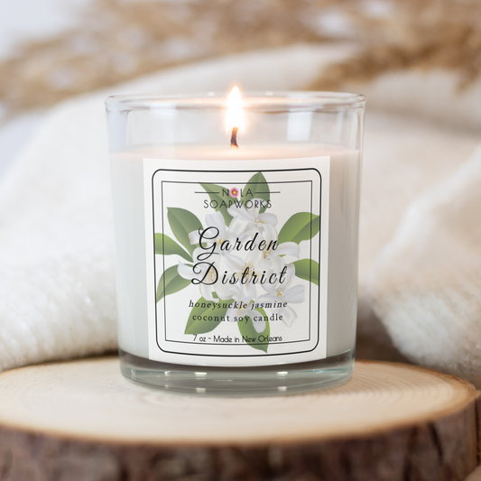 Garden District Coco Soy Candle - Honeysuckle Jasmine