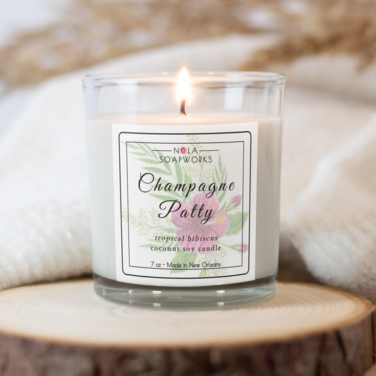 Champagne Patty - Hibiscus Blossom Soy Candle