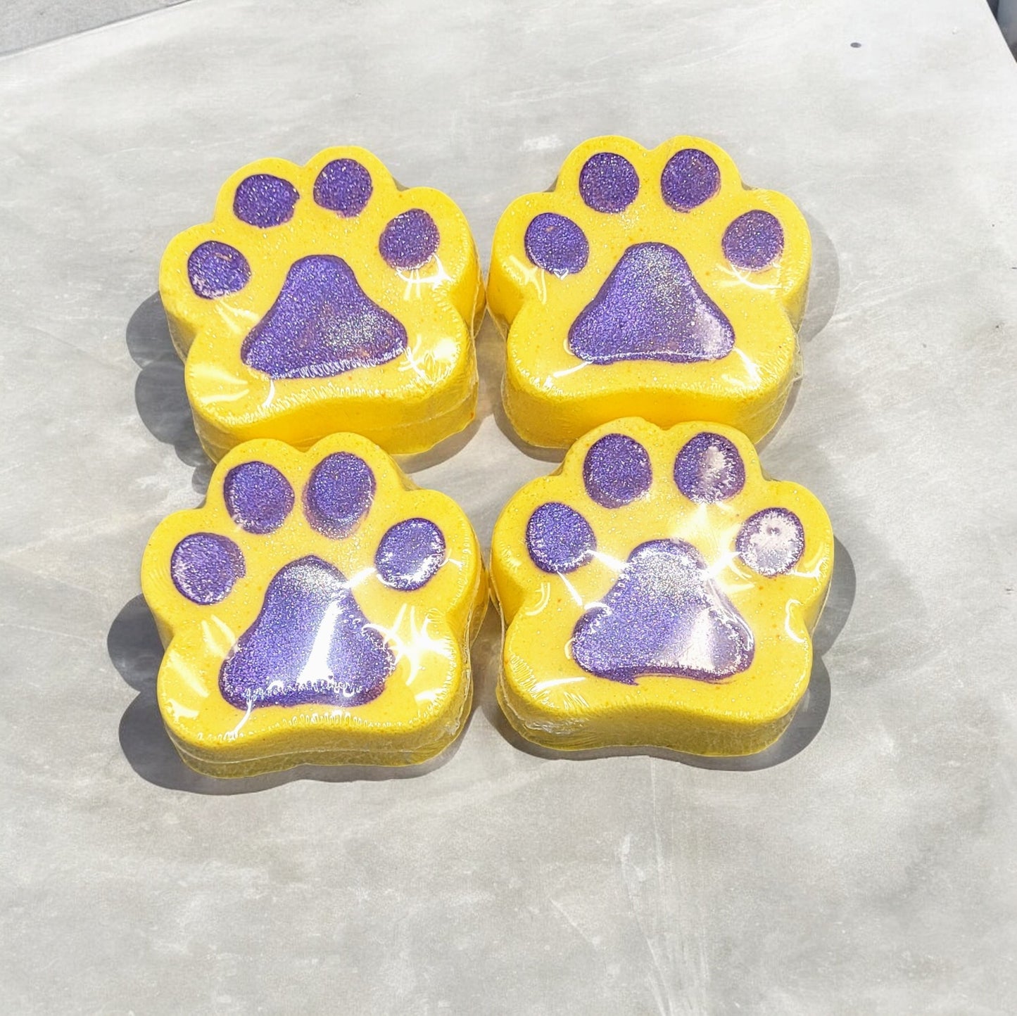 Paws for Relaxation: Peachy Paw Print Bath Bombs