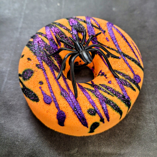 Spooktacular Soak with Our Spider Donut Bath Bomb!
