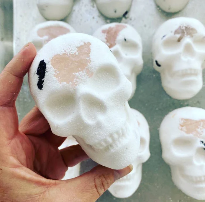 Alter Ego Skull  Bomb with Rose Quartz Crystal