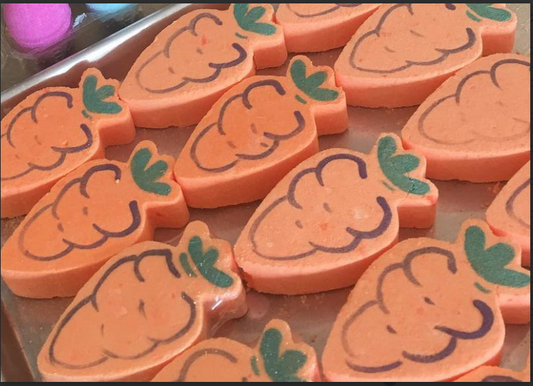 Spring Carrot Bath Bombs