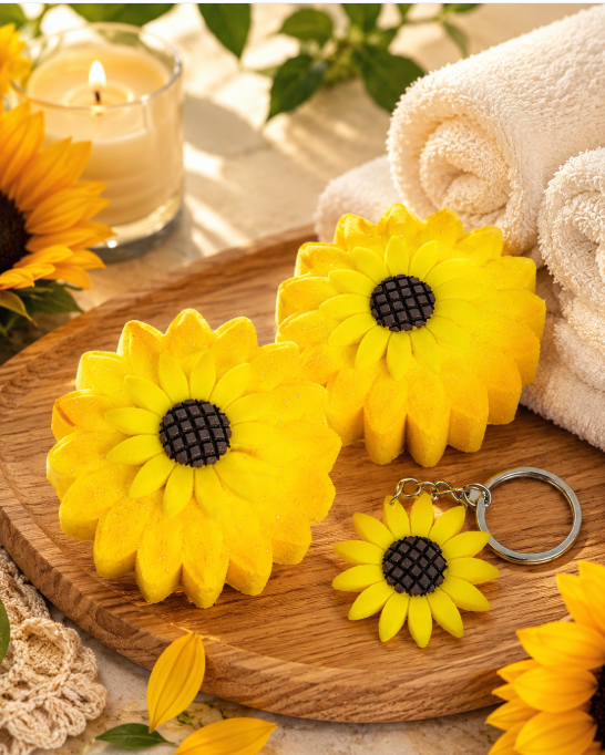 Sunflower Serenity Bath Bombs: Soak Up the Sunshine and a Little Bit of Sweetness!