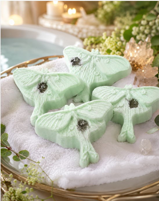 Smoky Quartz Luna Moth Bath Bomb