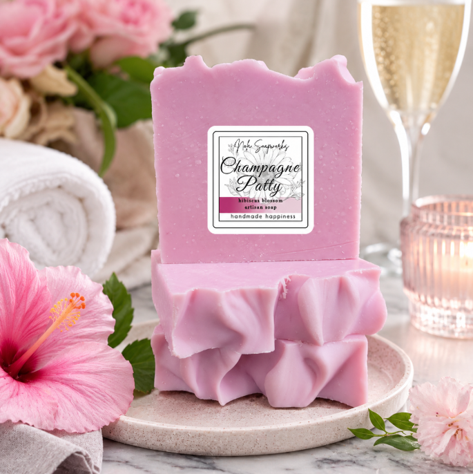 Champagne Patty -Coconut Milk Soap - Hibiscus Blossom