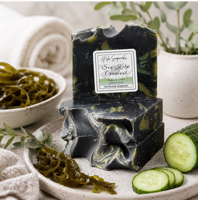 Oceanic Clarity -  Charcoal & Sea Kelp Soap | Fragrance-Free