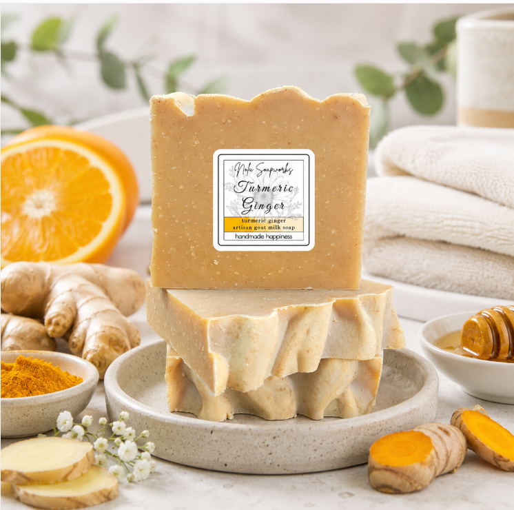 Golden Glow - Turmeric + Ginger Goat Milk Soap
