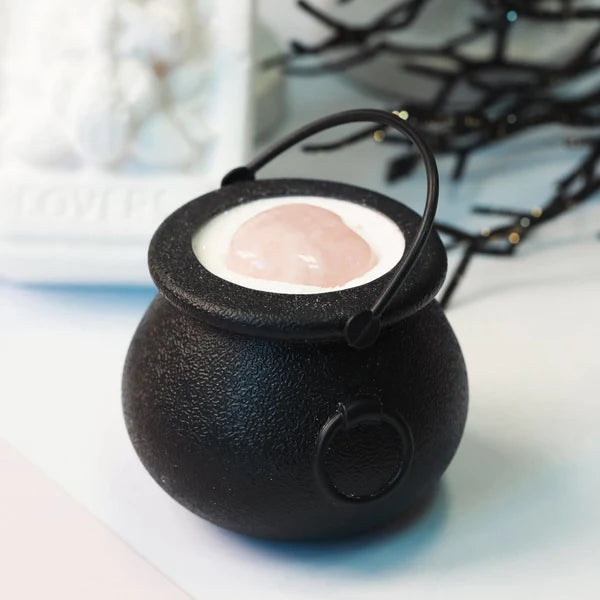 Love Spell Quartz with Rose Quartz Heart Bath Bomb