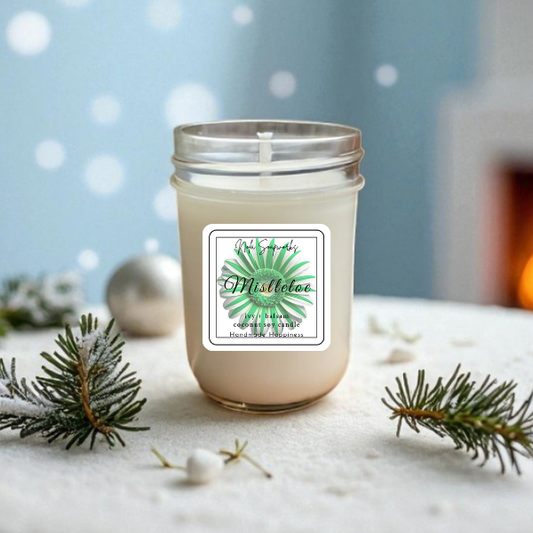 Steal a Kiss Under The Mistletoe - Christmas Candle