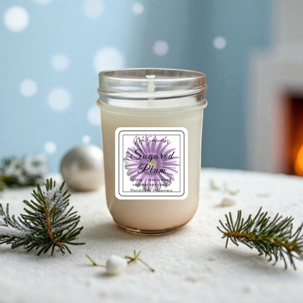 Holiday Sugared Plum Coconut Soy Candle: Unwrap the Magic!